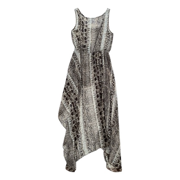 Better B. Snake Print Sleeveless High Low Brown Dress Women's Size M - Picture 6 of 15